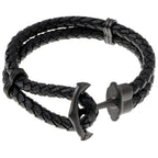 Anchor Leather Bracelet