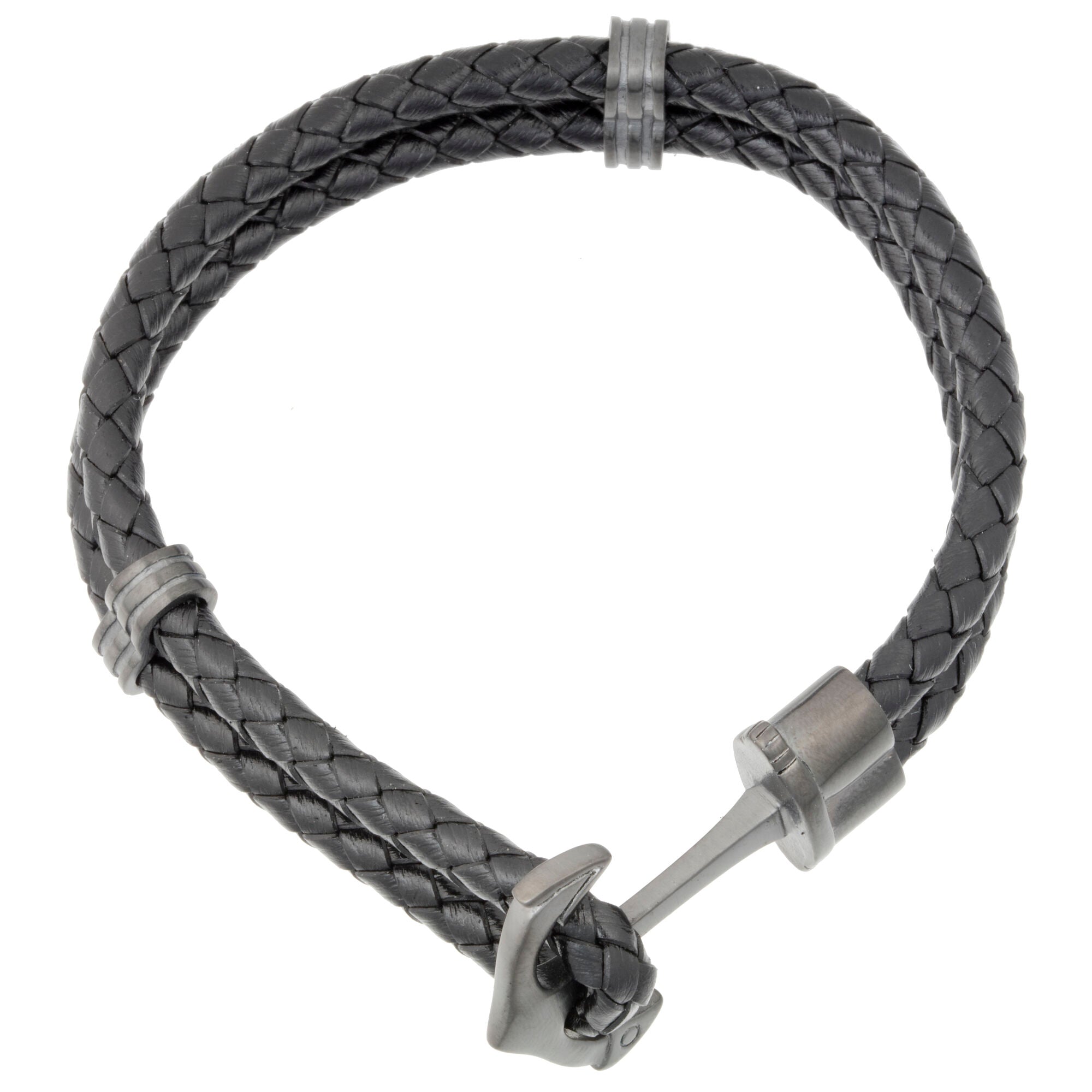 Anchor Leather Bracelet