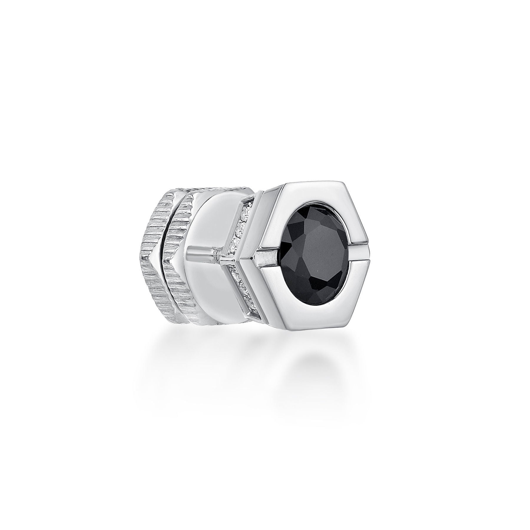Hexagon Cubic Zirconia Stud Earrings