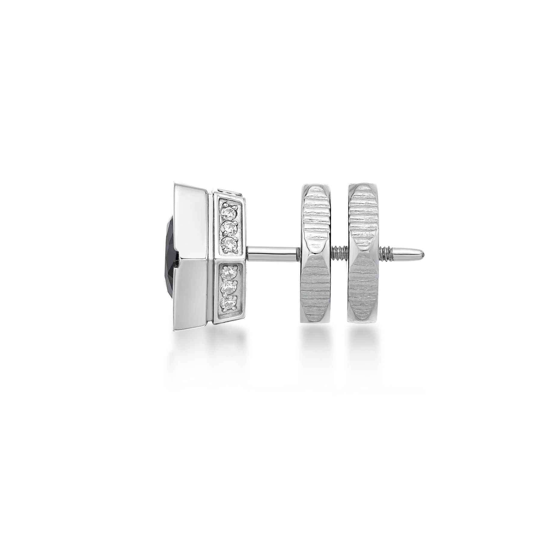 Hexagon Cubic Zirconia Stud Earrings