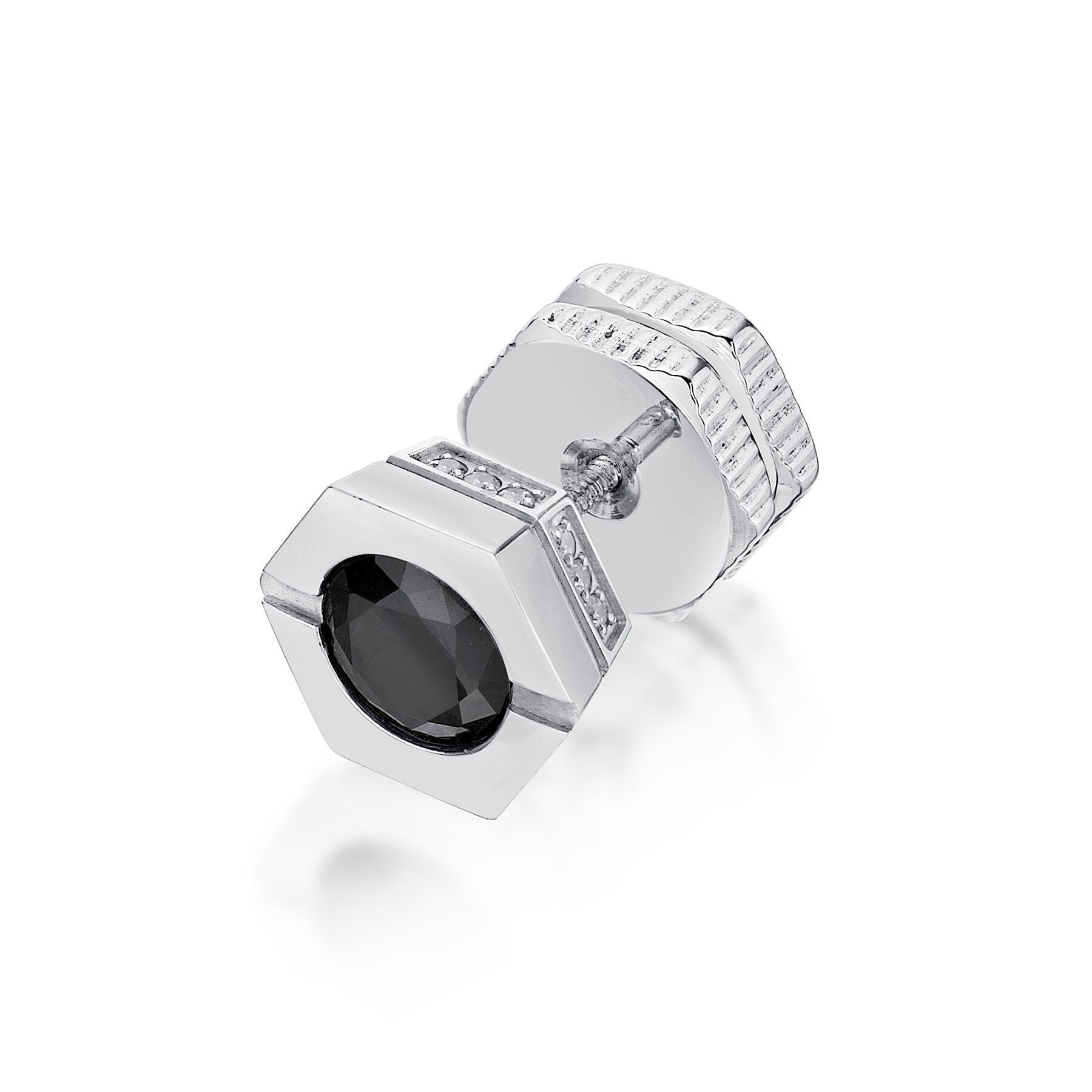 Hexagon Cubic Zirconia Stud Earrings