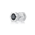 Hexagon Cubic Zirconia Stud Earrings
