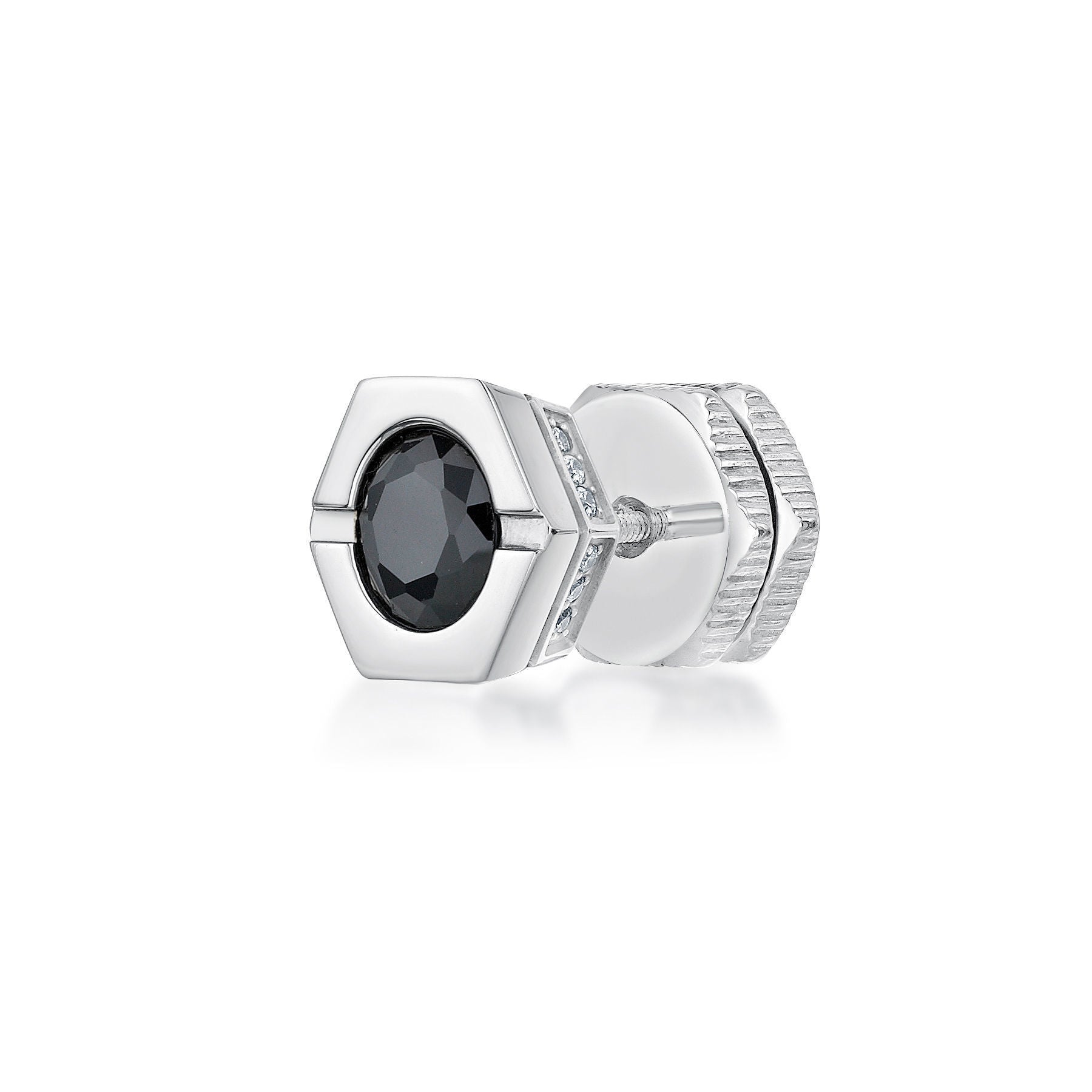Hexagon Cubic Zirconia Stud Earrings