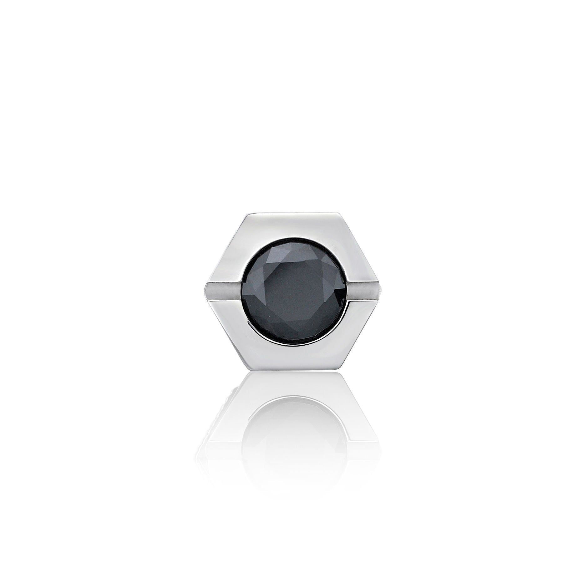 Hexagon Cubic Zirconia Stud Earrings