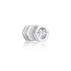 Hexagon Cubic Zirconia Stud Earrings