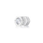 Hexagon Cubic Zirconia Stud Earrings