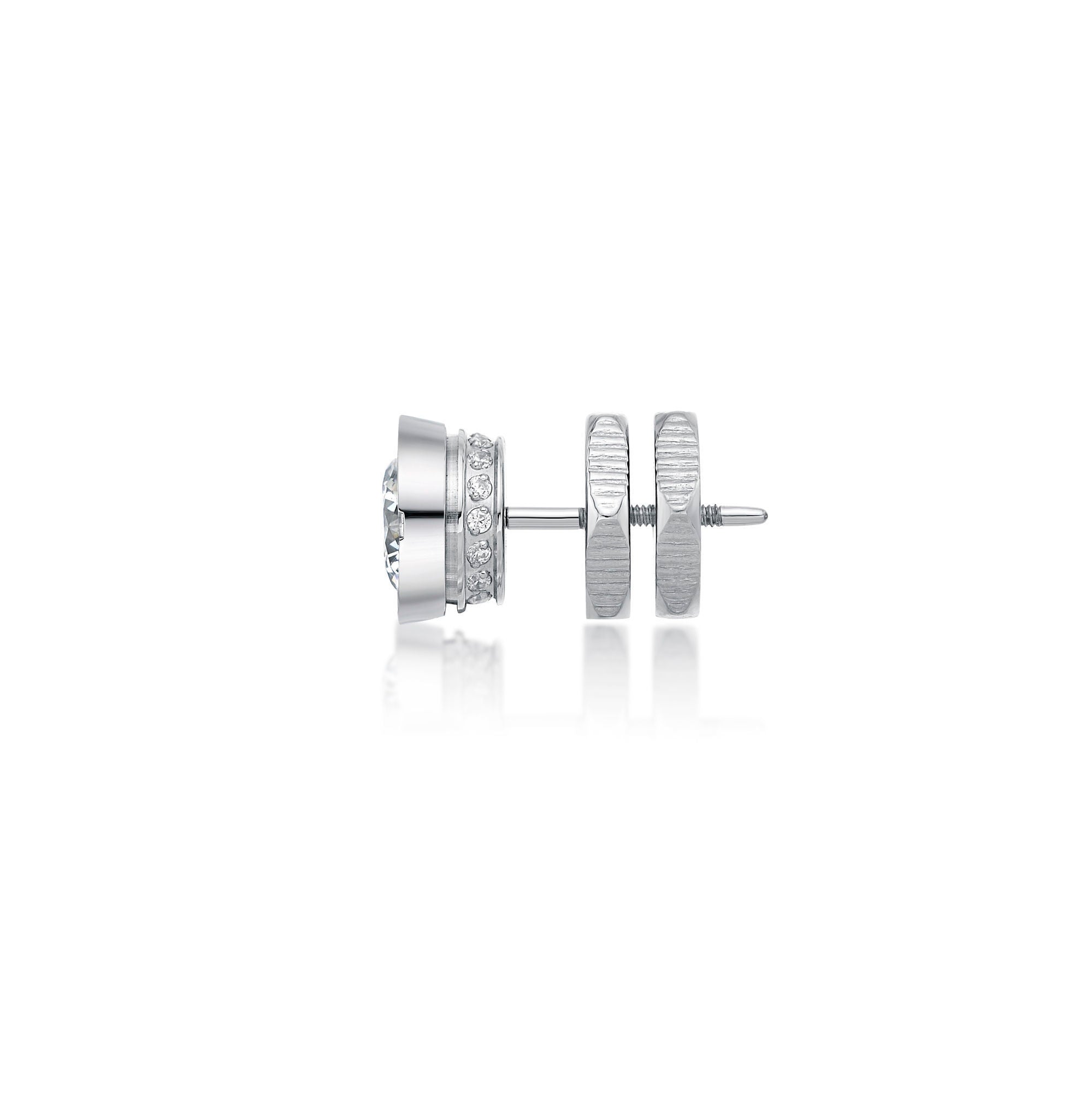 Round Cubic Zirconia Stud Earrings