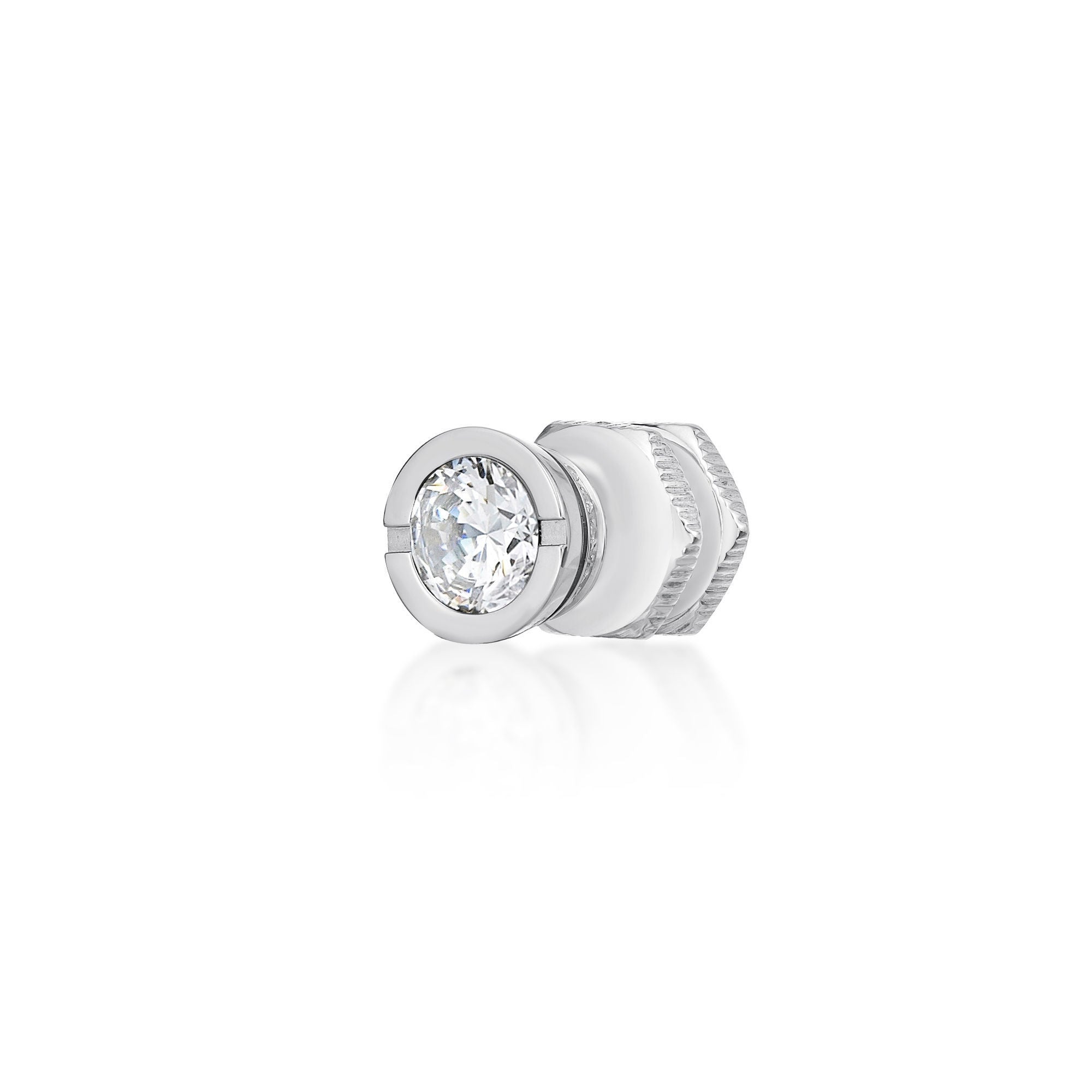 Round Cubic Zirconia Stud Earrings