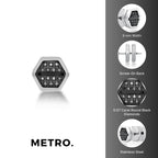 Hexagon Diamond Stud Earrings