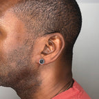 Hexagon Diamond Stud Earrings