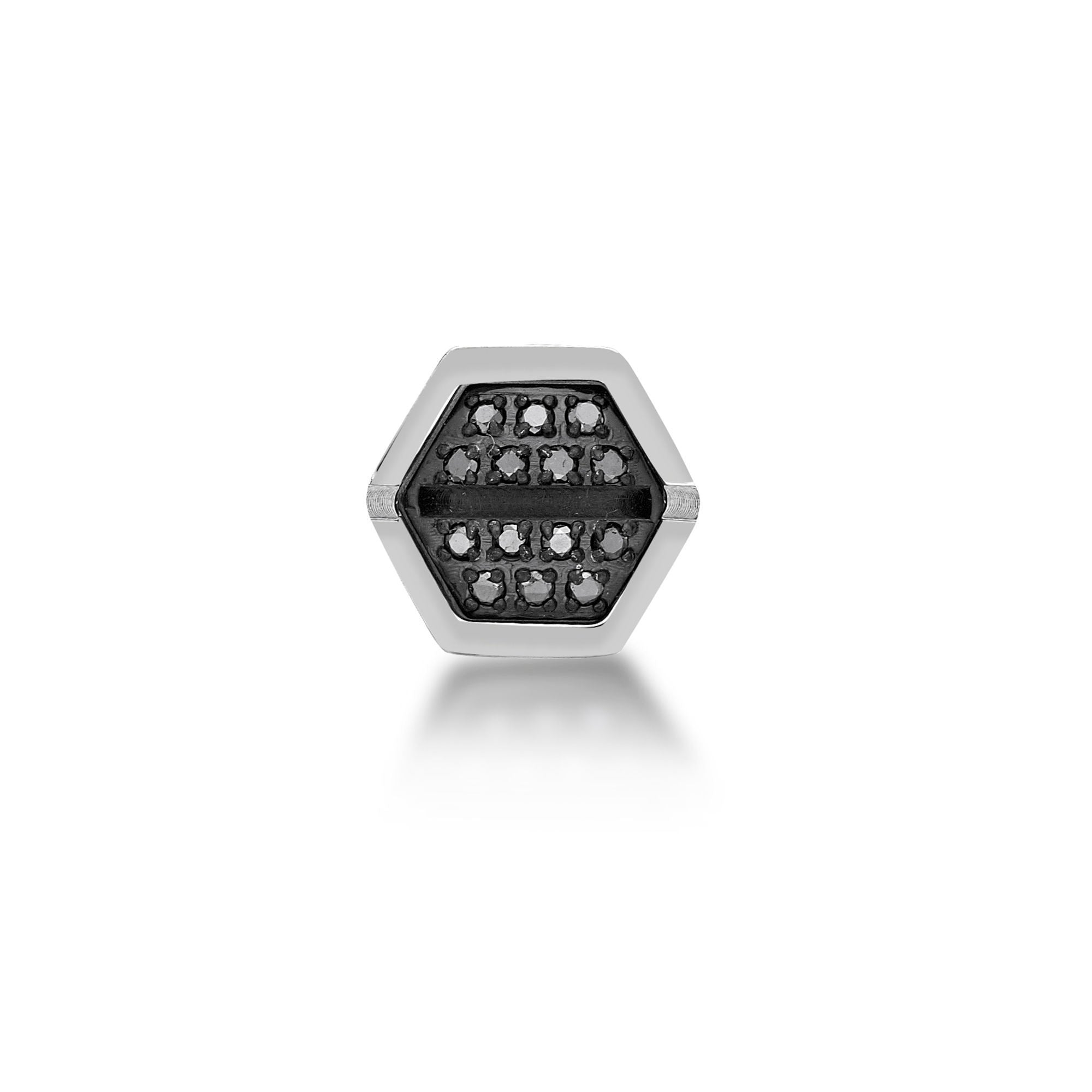 Hexagon Diamond Stud Earrings
