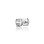 Hexagon Diamond Stud Earrings
