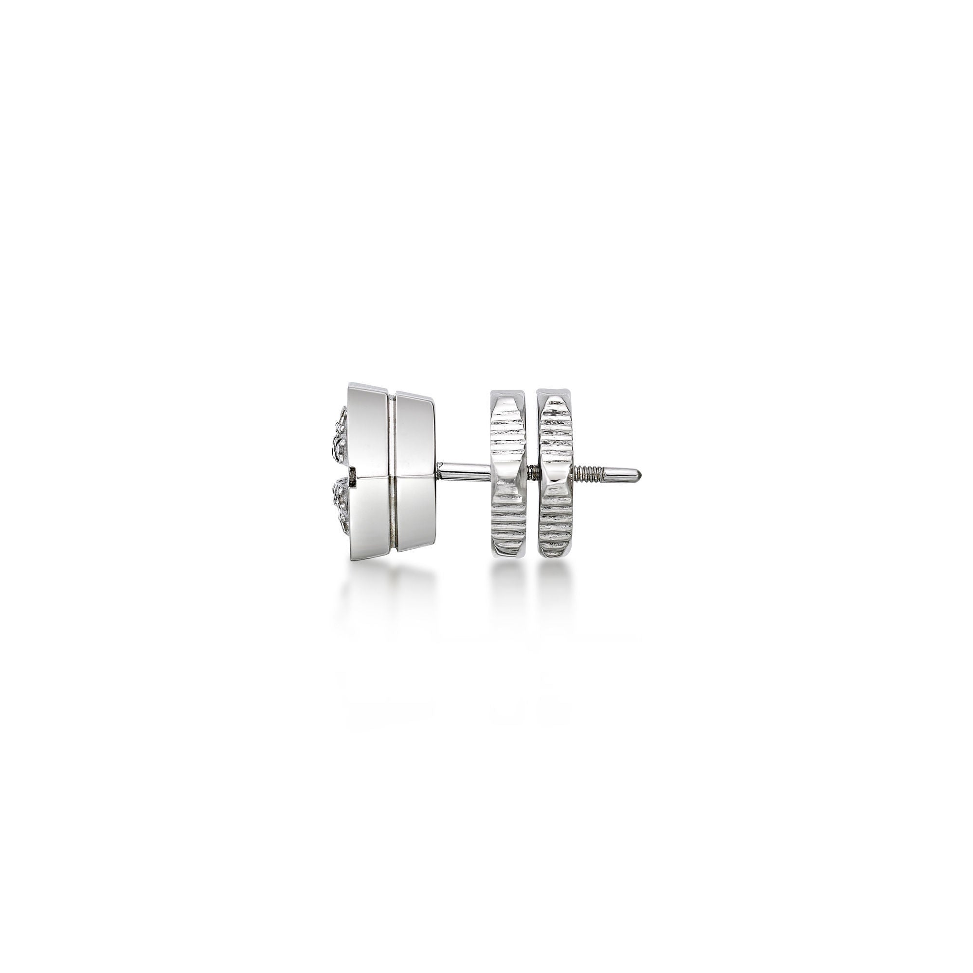 Hexagon Diamond Stud Earrings