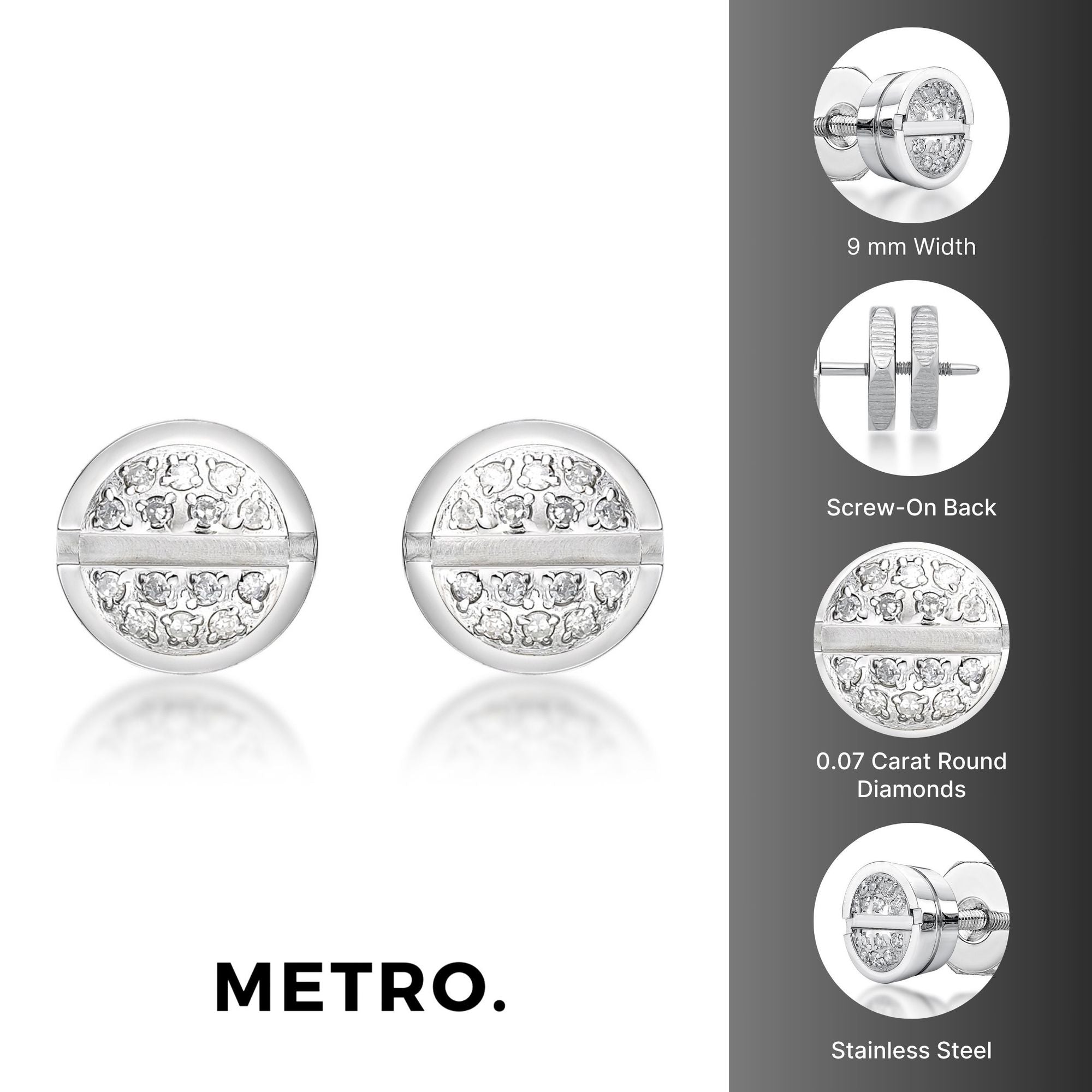 Round Diamond Stud Earrings