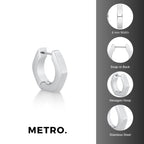 Hexagon Hoop Earrings