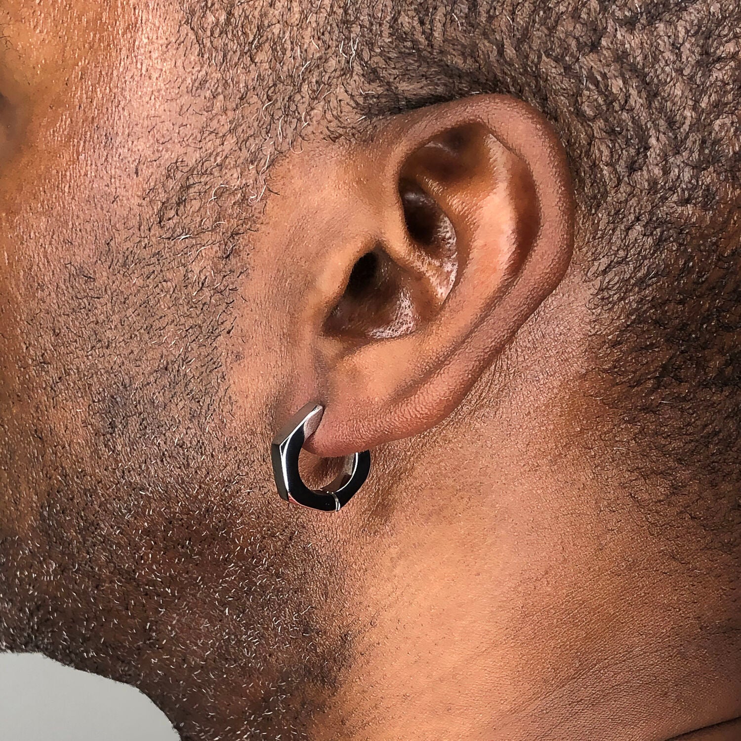 Hexagon Hoop Earrings