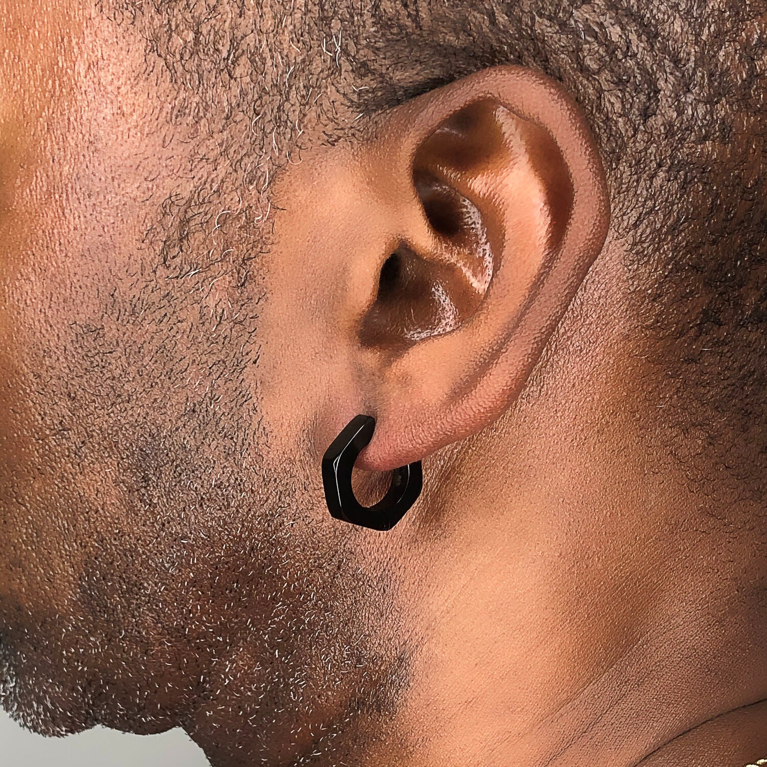Hexagon Hoop Earrings
