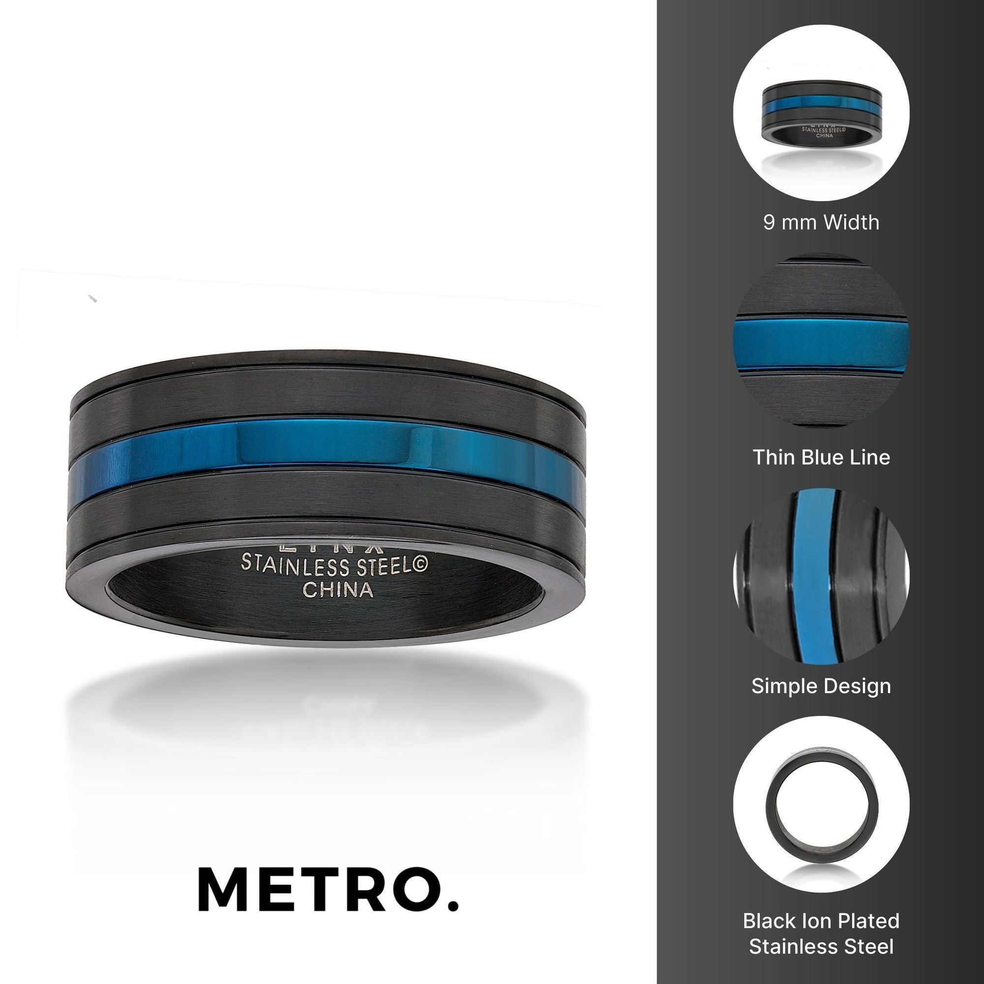 Blue Stripe Ring