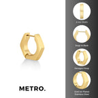 Hexagon Hoop Earrings