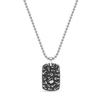 Skull Dog Tag Pendant