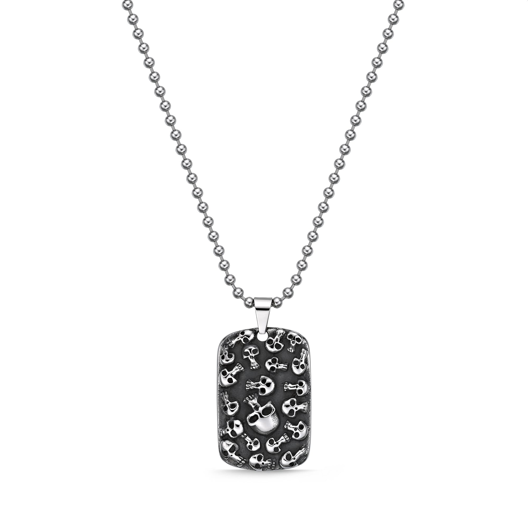 Skull Dog Tag Pendant