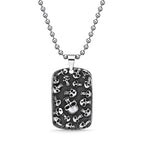 Skull Dog Tag Pendant