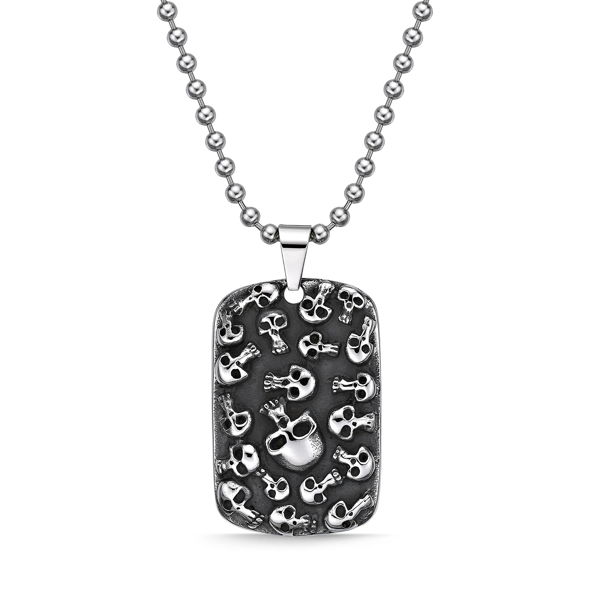 Skull Dog Tag Pendant
