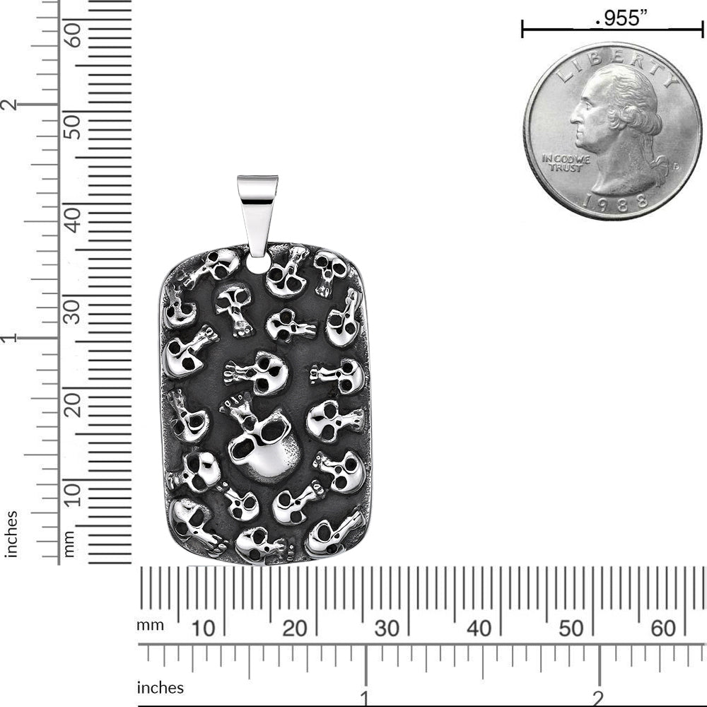 Skull Dog Tag Pendant