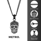 Black Cubic Zirconia Skull Pendant