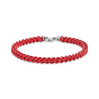 Red Acrylic Franco Chain Bracelet