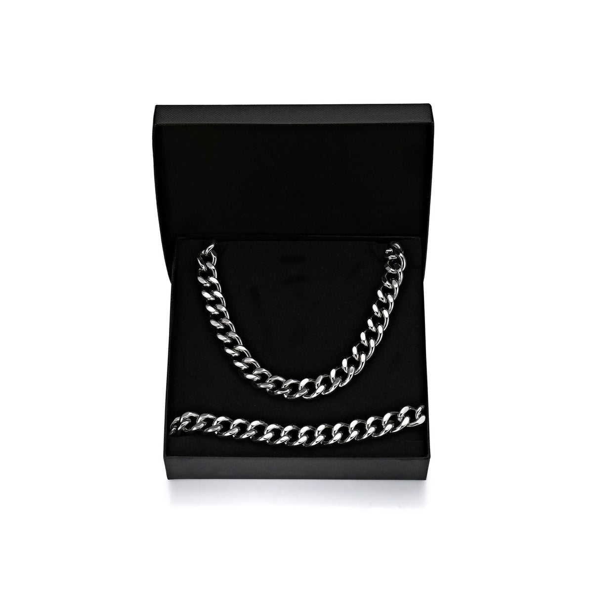 Thick Curb Chain Gift Set in Stainless Steel, 20"