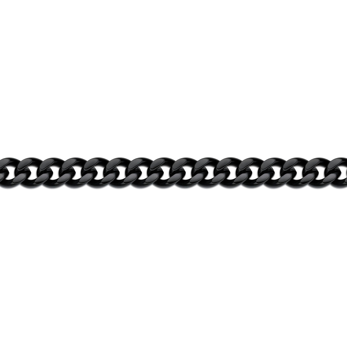 Thick Curb Chain Gift Set in Black Ion Plated Stainless Steel, 22"