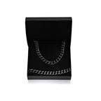 Thick Curb Chain Gift Set in Black Ion Plated Stainless Steel, 22"