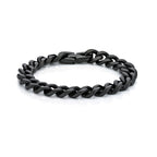 Thick Curb Chain Gift Set in Black Ion Plated Stainless Steel, 24"