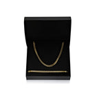 Thin Foxtail Chain Gift Set in Gold Ion Plated Stainless Steel, 24"