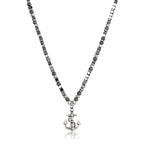 Hematite Anchor Pendant Necklace
