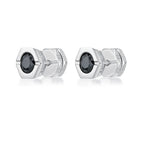 Hexagon Cubic Zirconia Stud Earrings