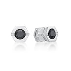 Hexagon Cubic Zirconia Stud Earrings