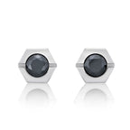 Hexagon Cubic Zirconia Stud Earrings