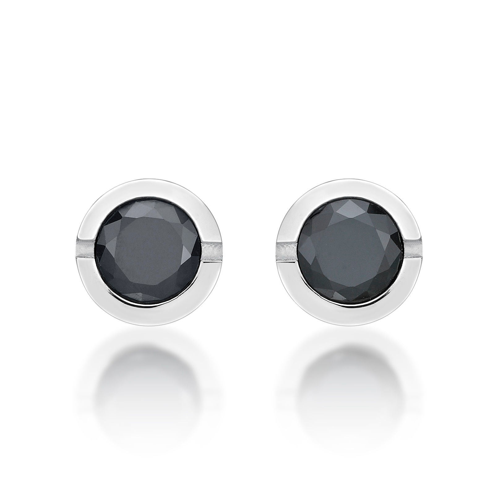 Round Cubic Zirconia Stud Earrings