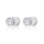 Round Cubic Zirconia Stud Earrings