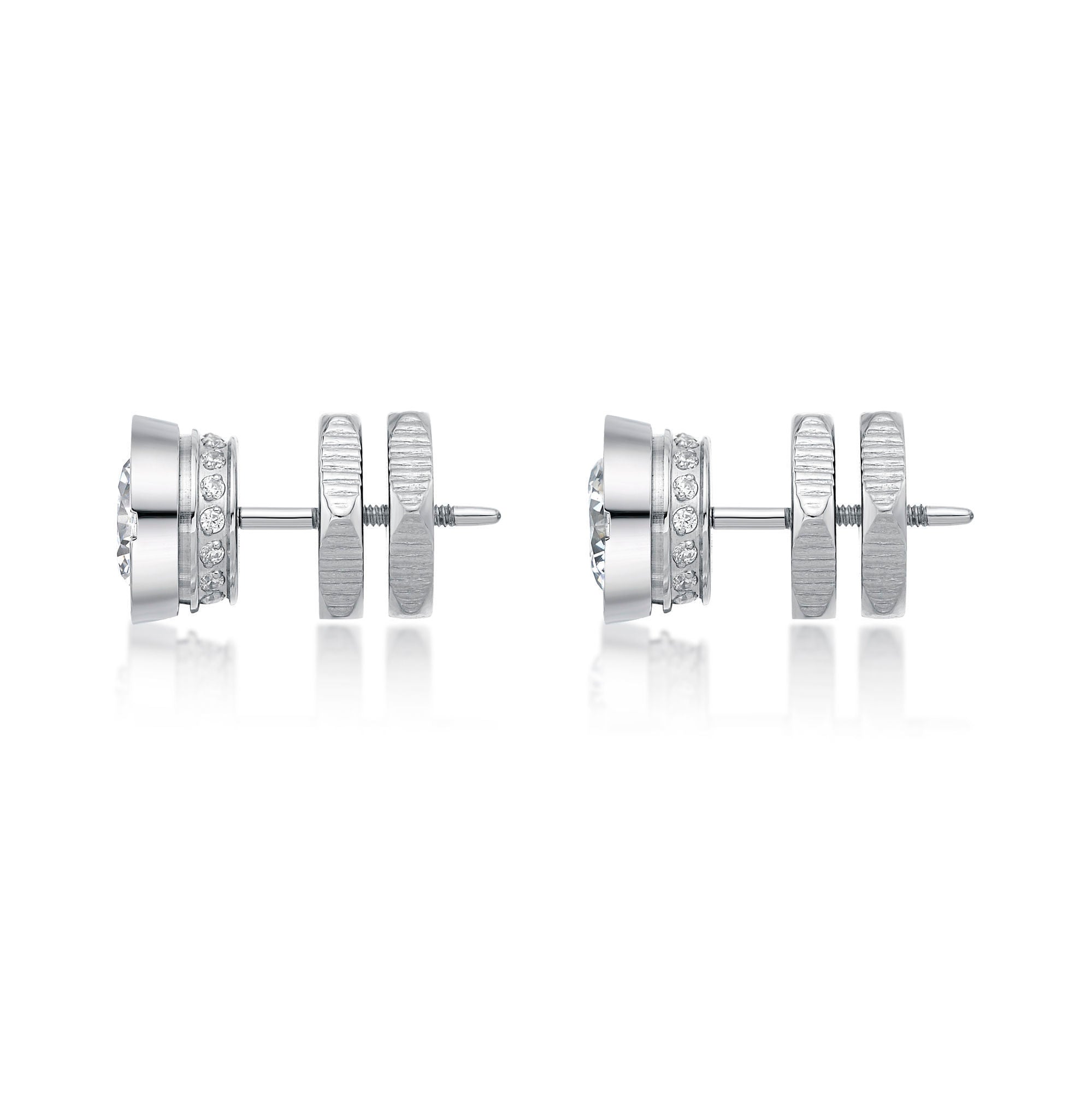 Round Cubic Zirconia Stud Earrings