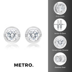 Round Cubic Zirconia Stud Earrings