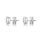 Hexagon Diamond Stud Earrings