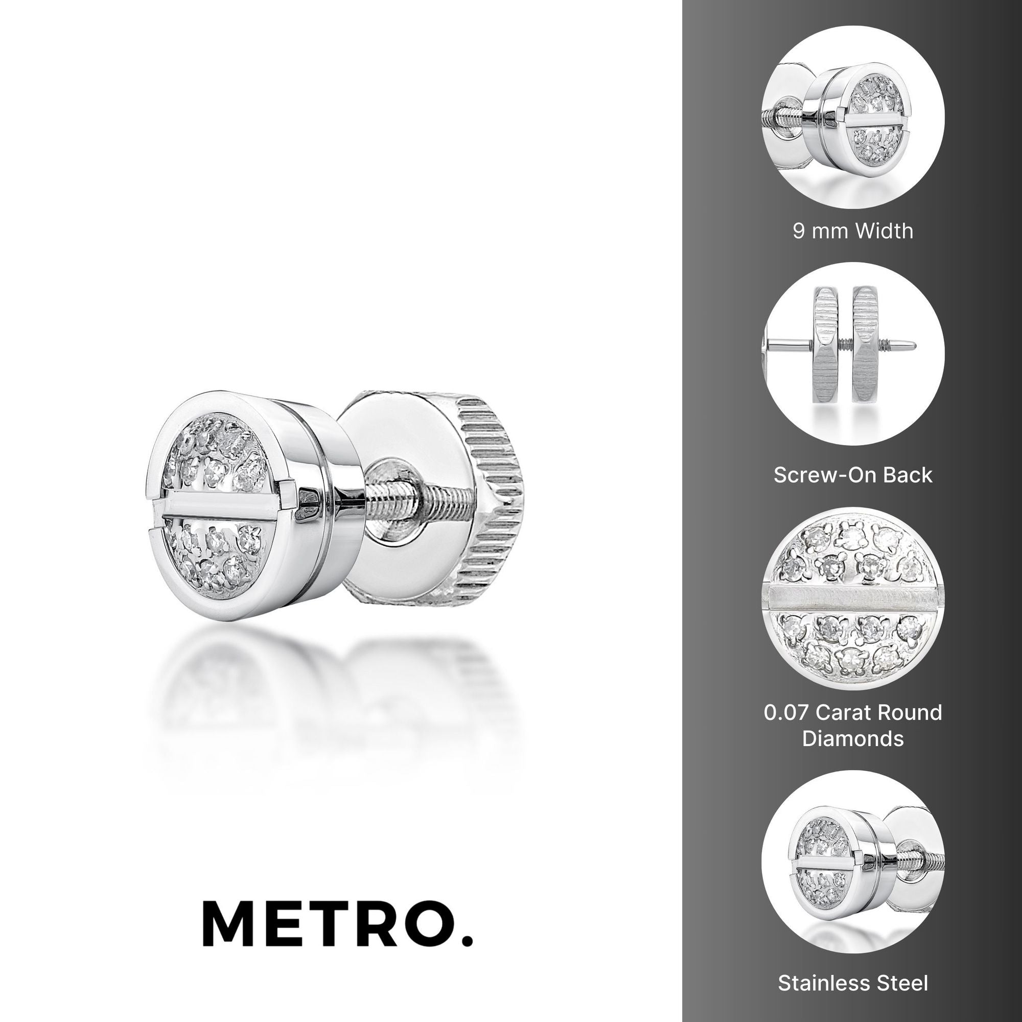 Round Diamond Stud Earrings