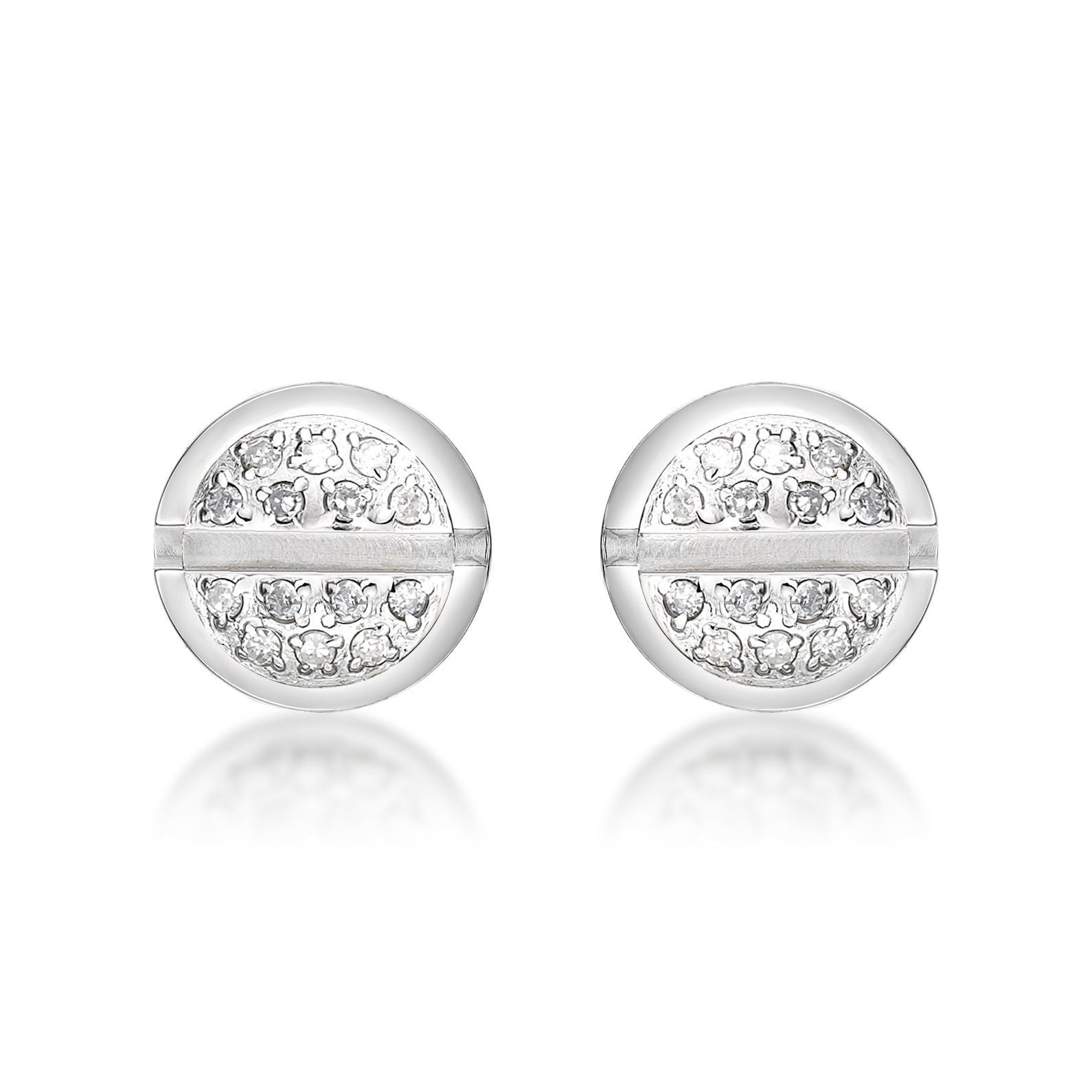 Round Diamond Stud Earrings