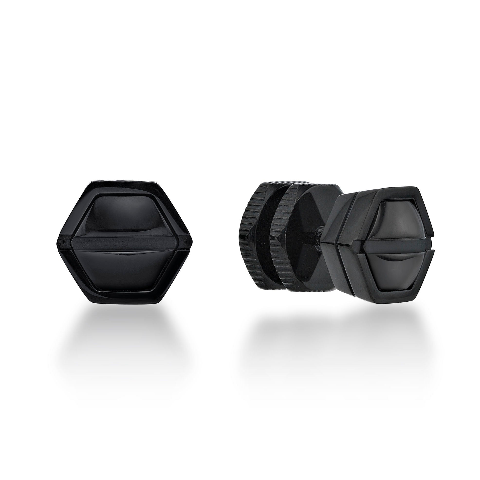 Hexagon Stud Earrings