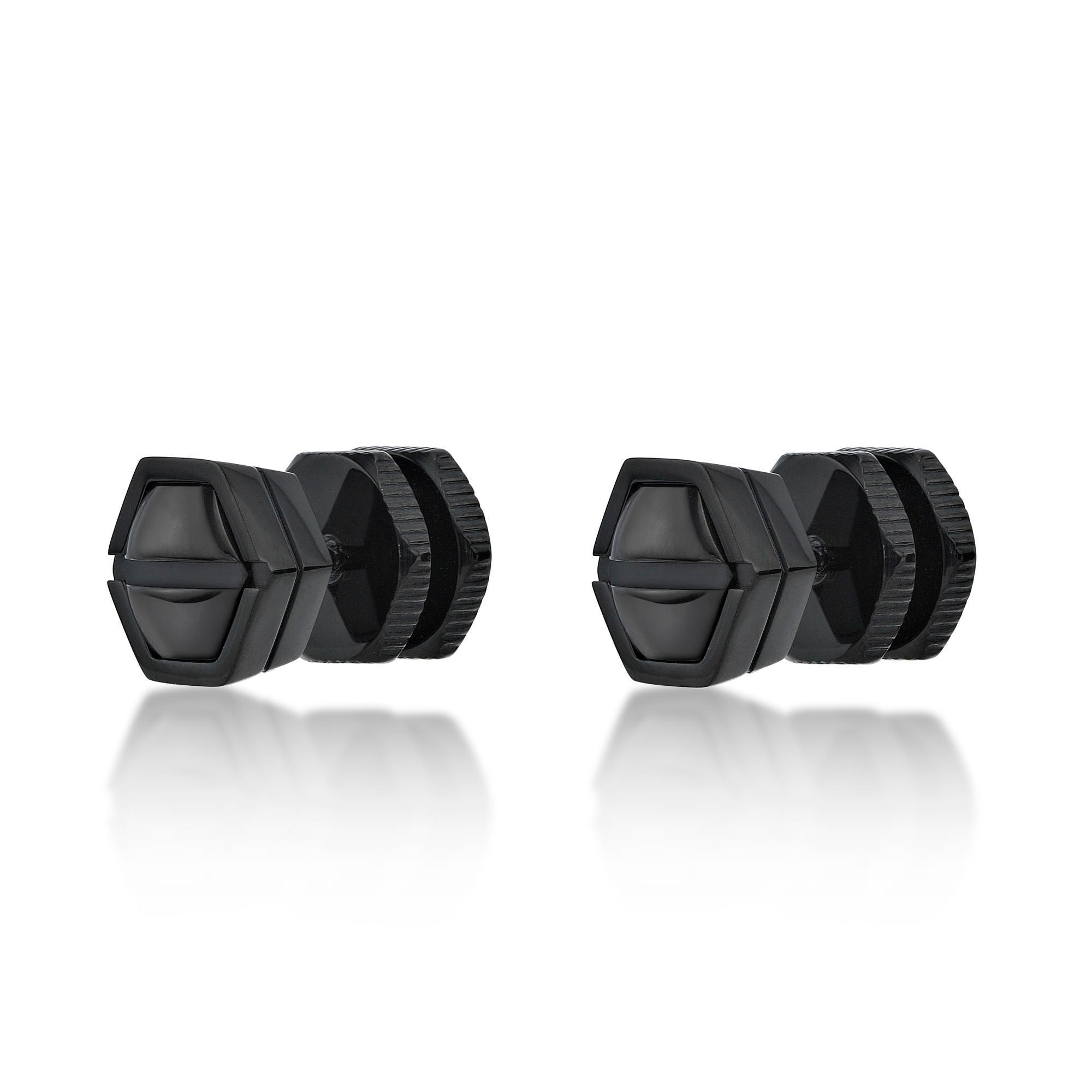 Hexagon Stud Earrings