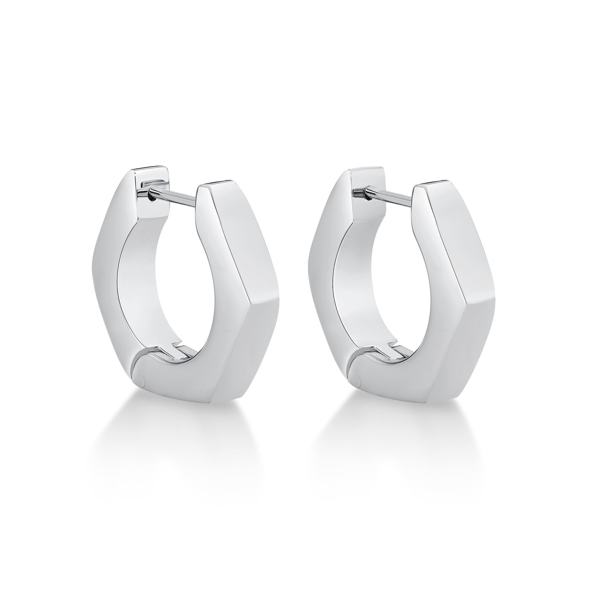 Hexagon Hoop Earrings