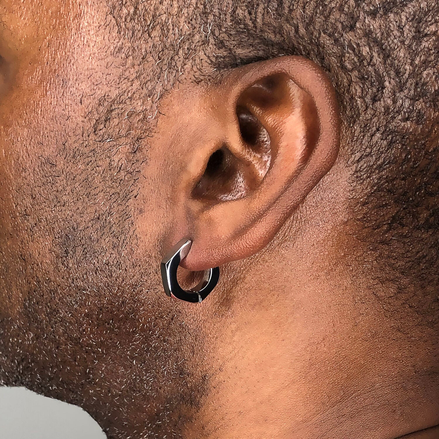 Hexagon Hoop Earrings